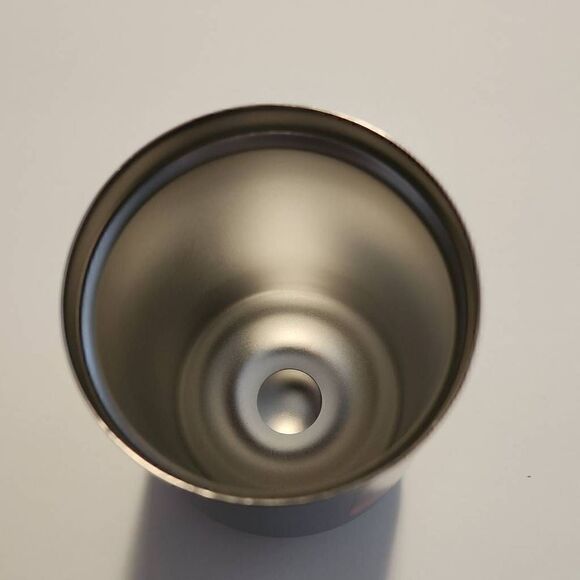 Zinny Double Walled Stainless Steel Goblet 16oz NWT BPA Free Black with White Gr - Picture 5 of 8